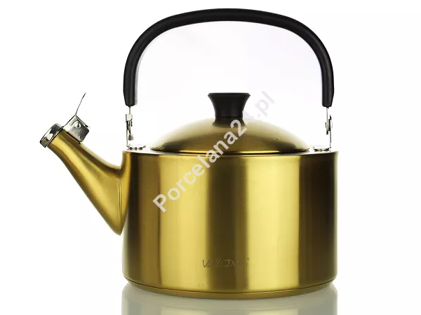 Czajnik z gwizdkiem 1,5 L Vialli Design - Diamante złoty mat 1K.CZA.9194