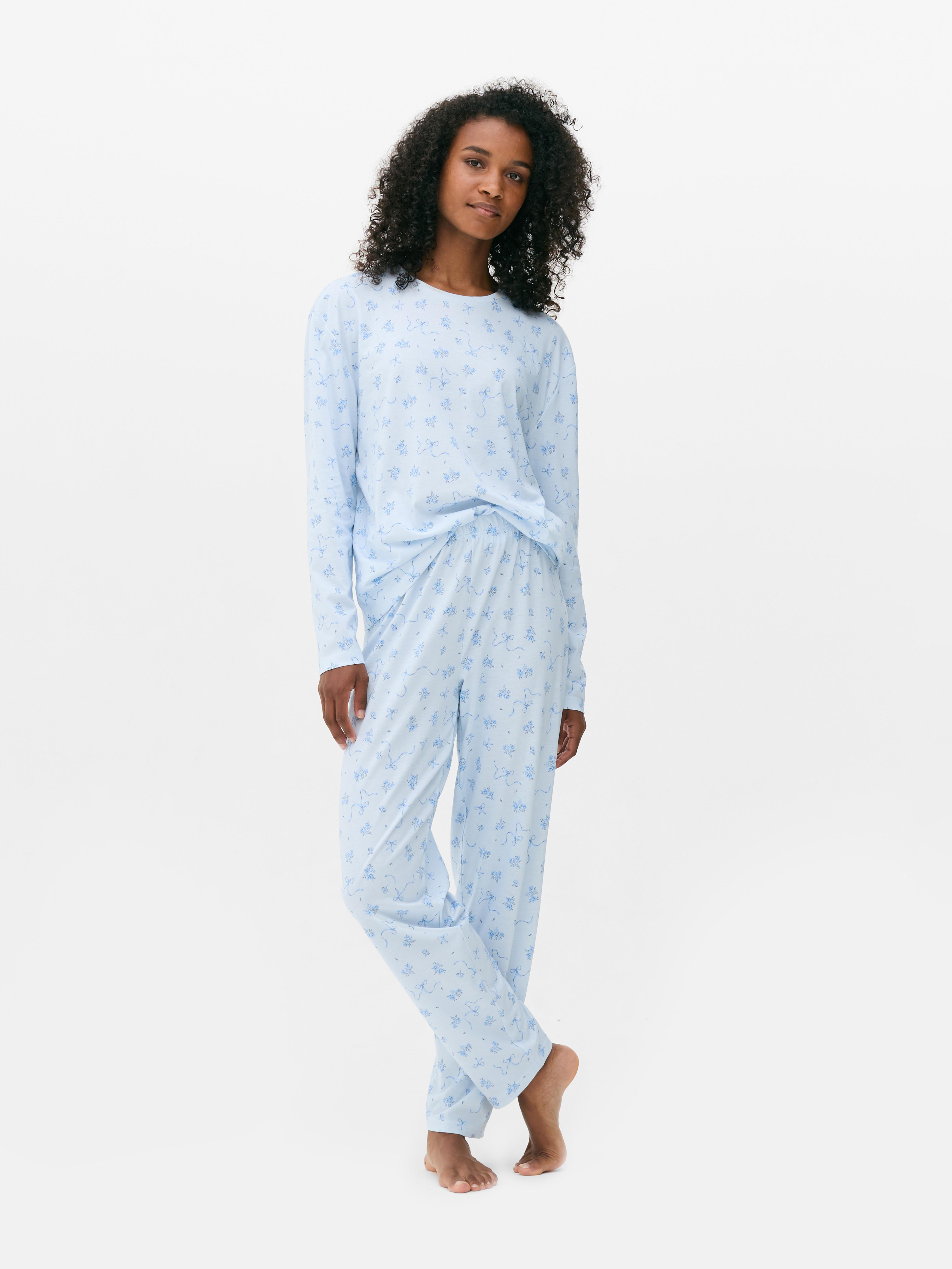 Printed Long Sleeve Pajama Set