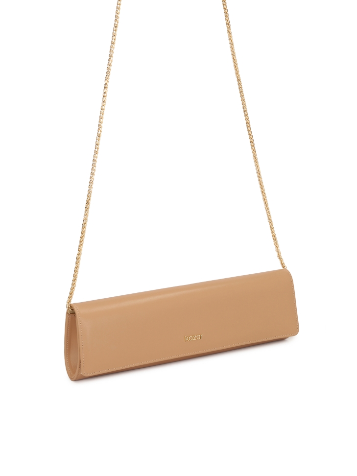 Leather oblong occasion bag