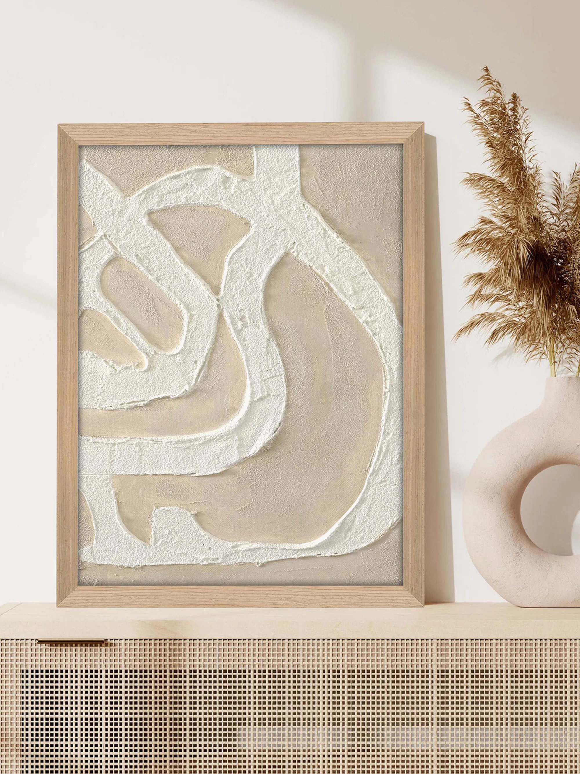 Gerahmtes Gemälde Sand Shadows auf Leinwand