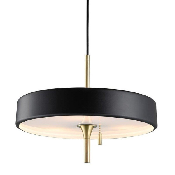 LAMPA SUFITOWA wisząca ARTDECO czarno złota 35cm