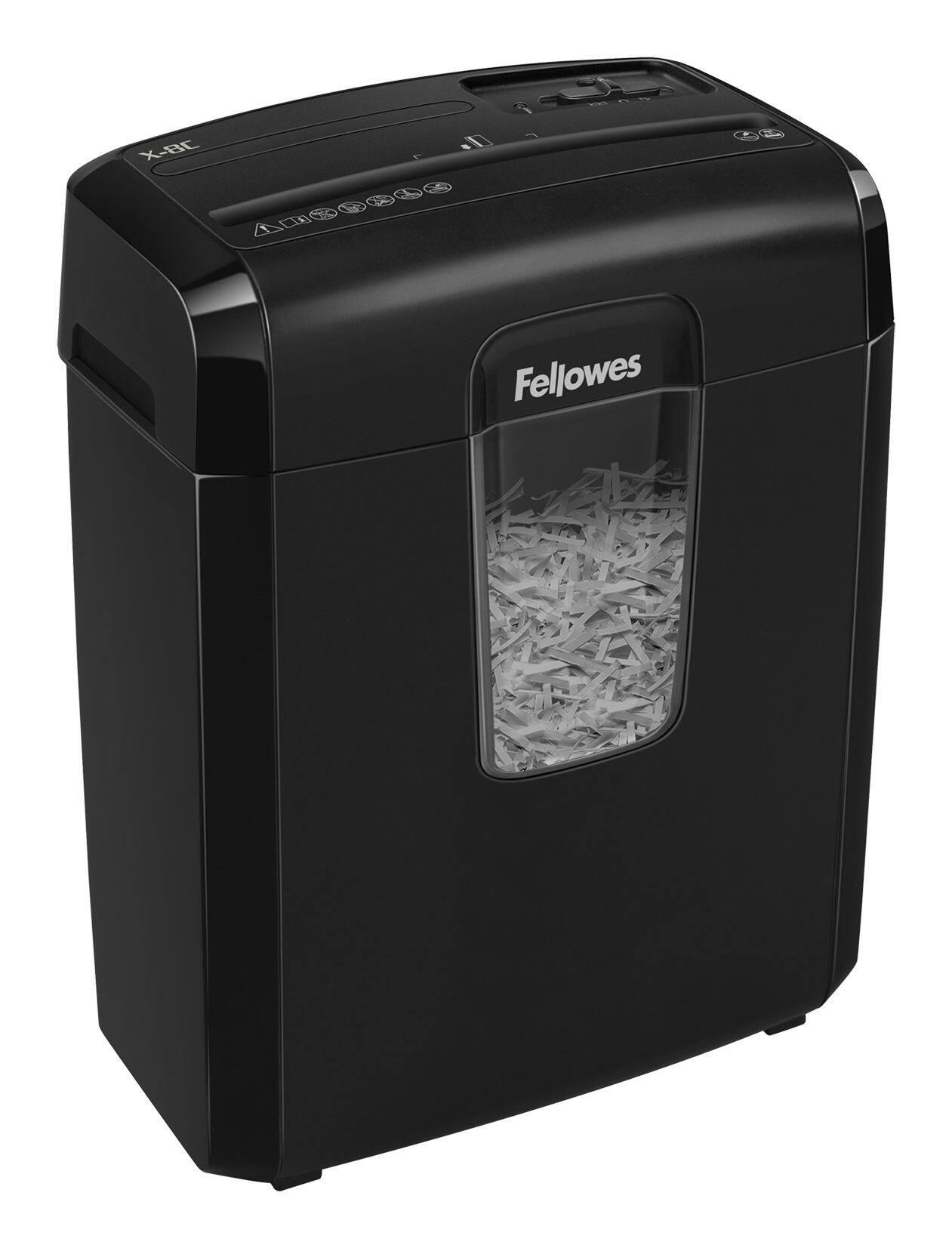 Fellowes Cross-Cut 8-Sheet Paper Shredder, Black