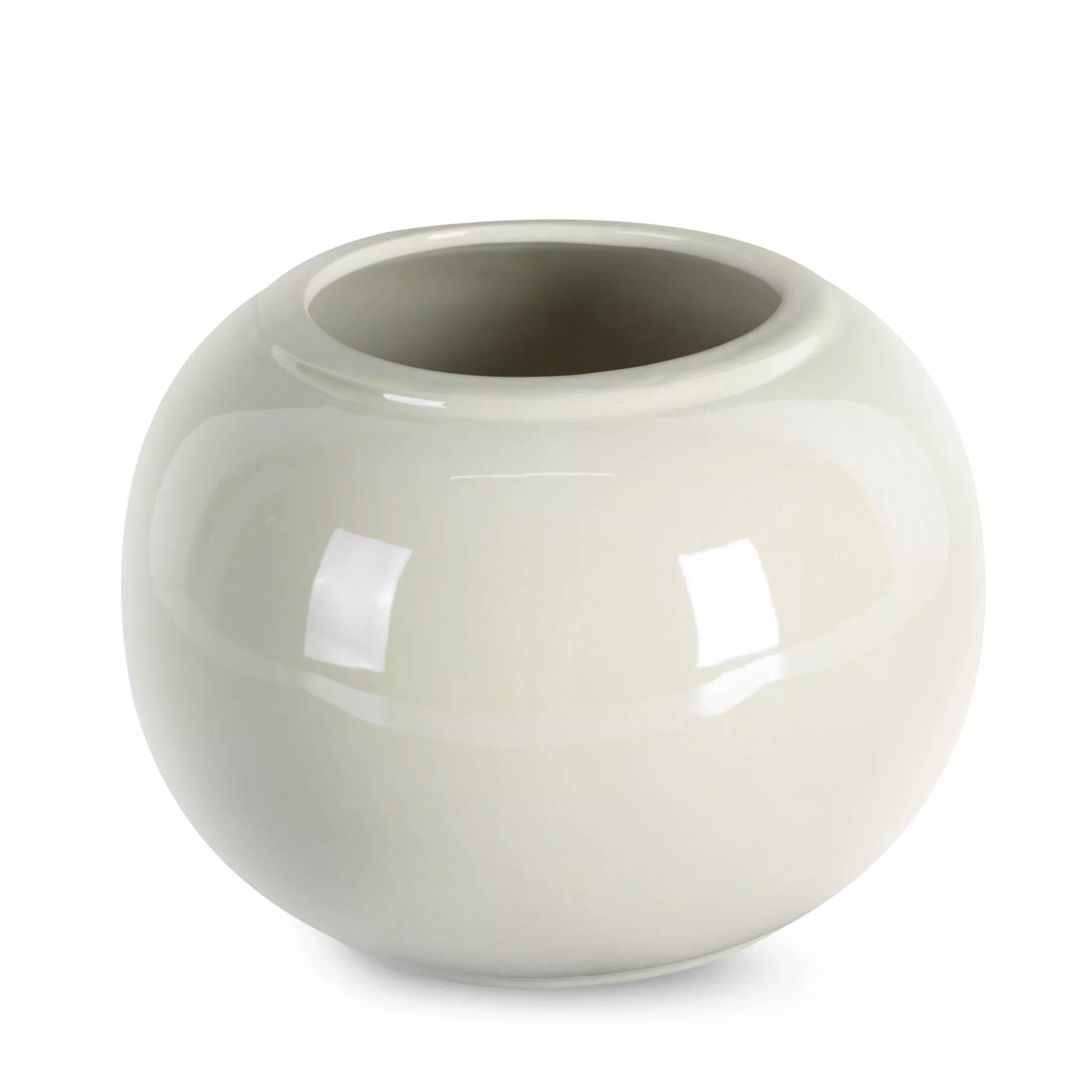 Osłonka ceramiczna na donicęperłowa z połyskiem średnica 22x16 cm SIMONA