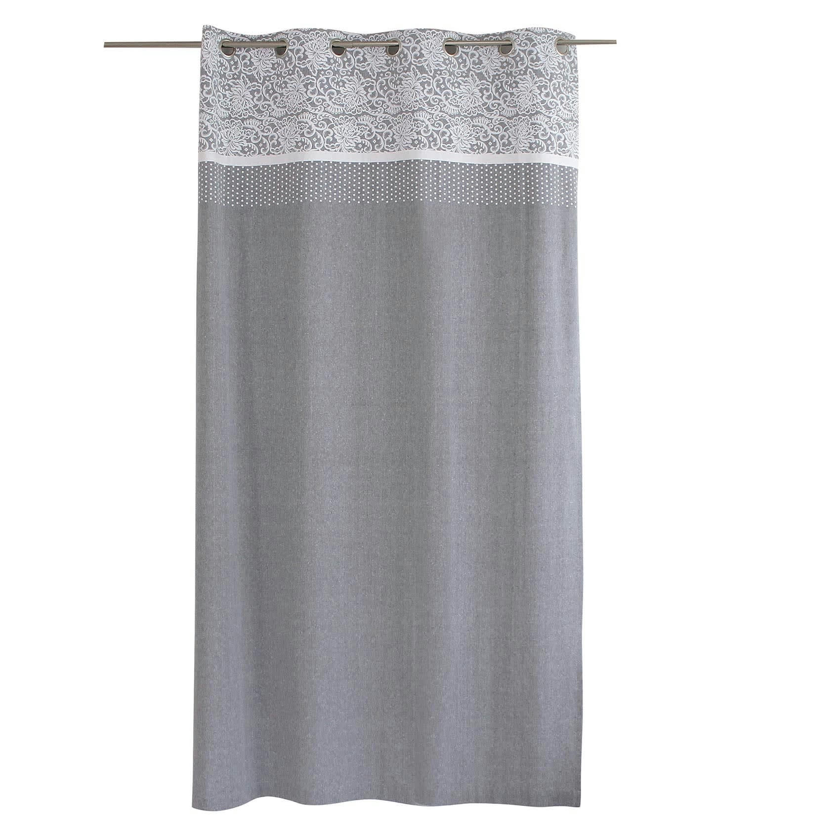 - Rideau  tissu Gris 140 X 240