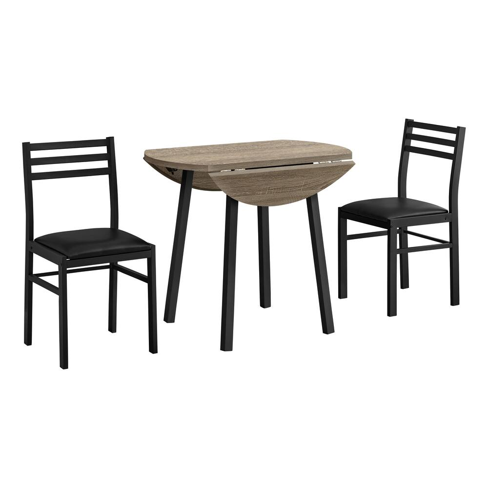 Monarch Specialities Dining Set, Taupe, 3-pc