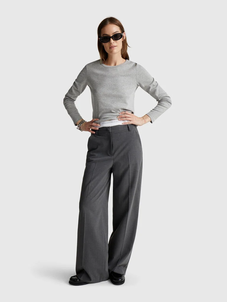 Long sleeve 100% cotton t-shirt