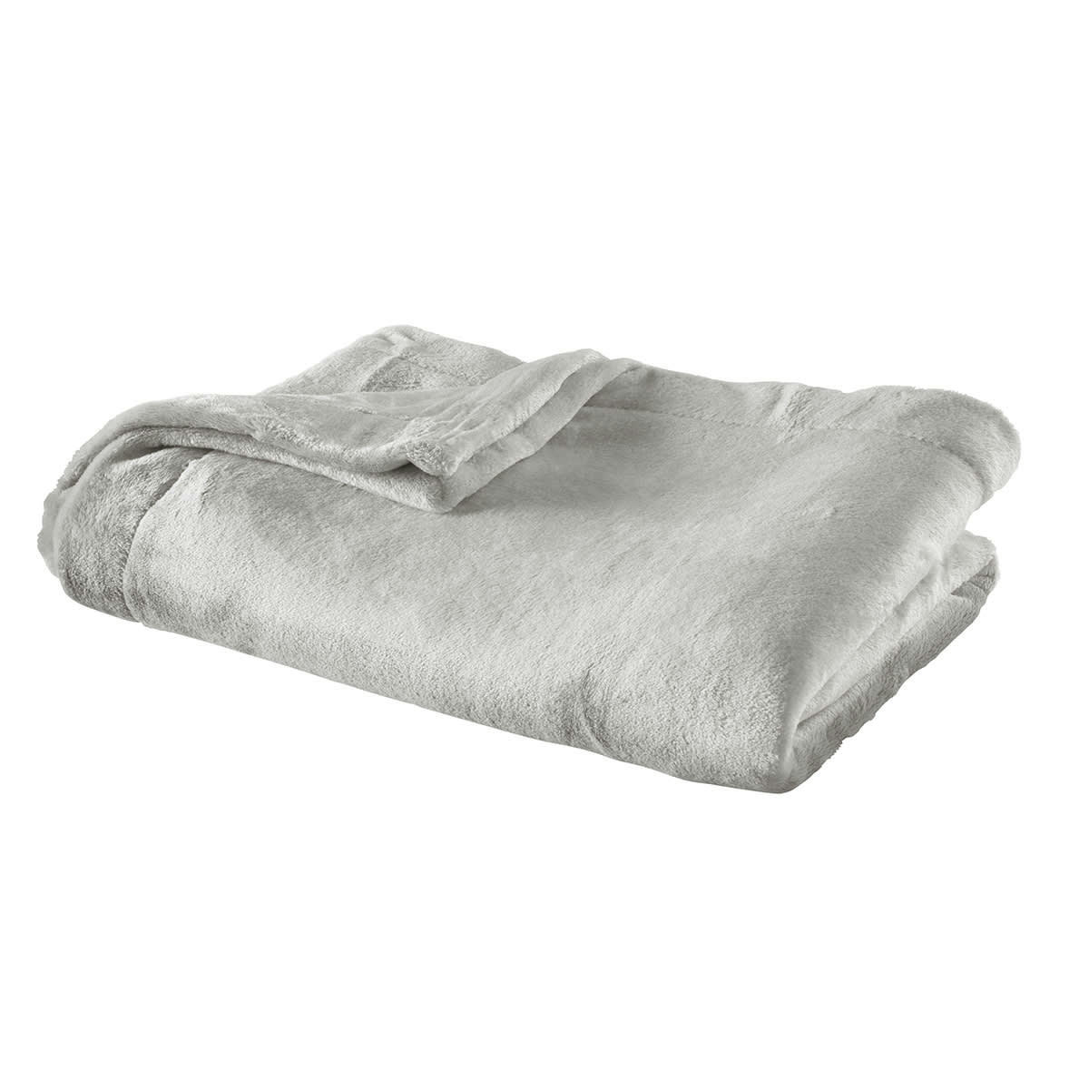 - Plaid Polaire Extra Doux Coloris Gris Métal 130x170 cm - DODO