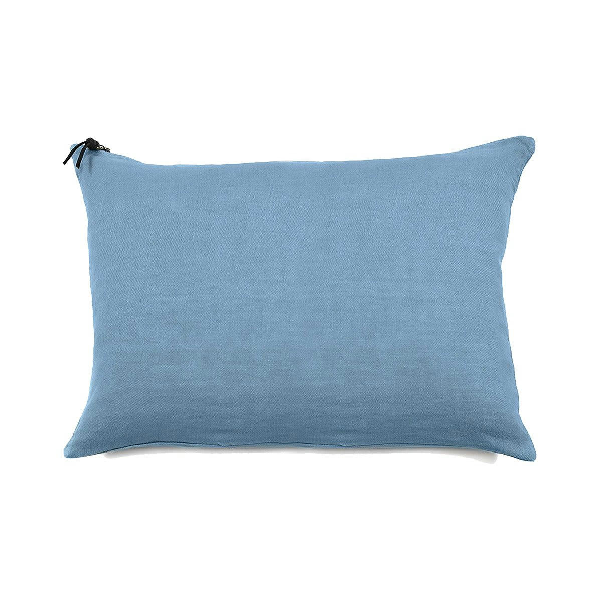 L'ESSENTIEL - L'ESSENTIEL - Coussin Lin pur lavé Turquoise 50x70