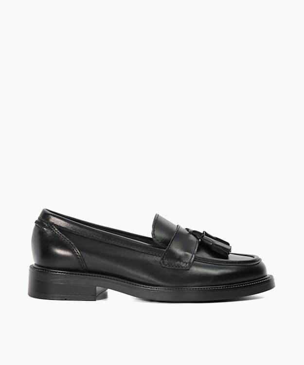 Garda Black - Leather Tassel Loafers