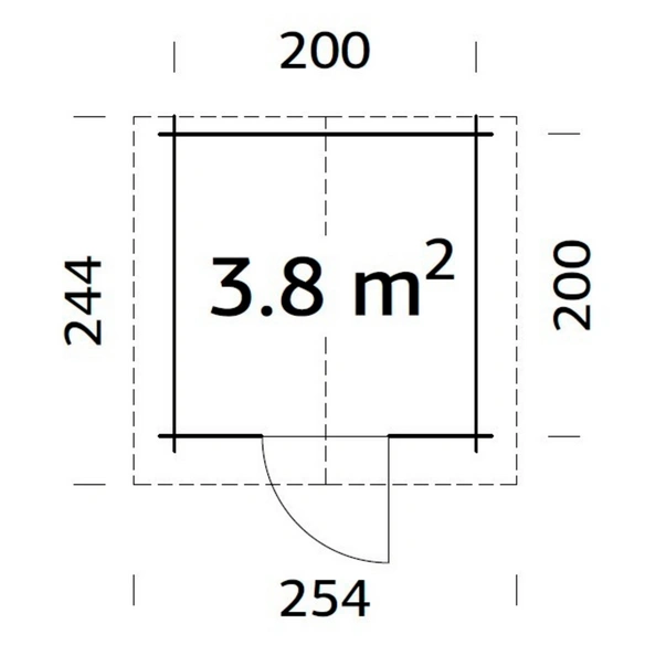 Gartenhaus »Vivian«, Aufstellmaße BxTxH: 254 x 240 x 229 cm, lackiert, Holz