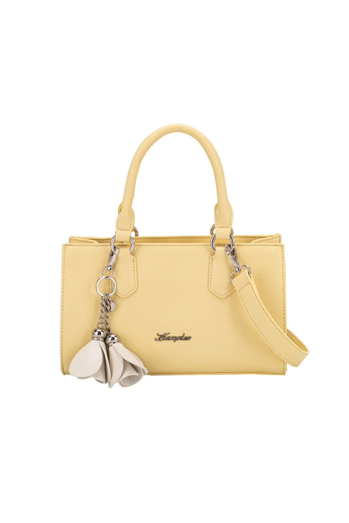 Tulip Keychain Grab-Handle Bag in Yellow