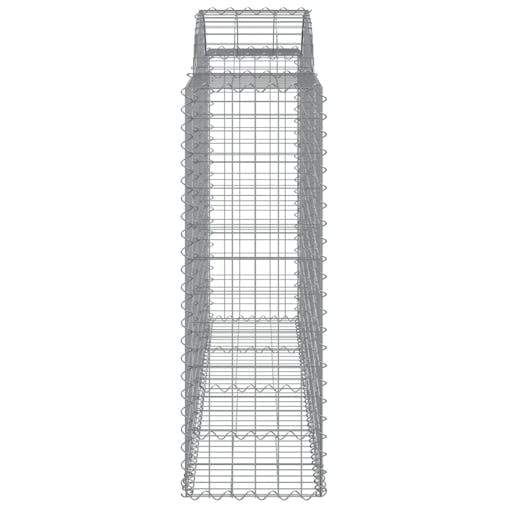 NNEVL Arched Gabion Baskets 3 pcs 200x50x120/140 cm Galvanised Iron