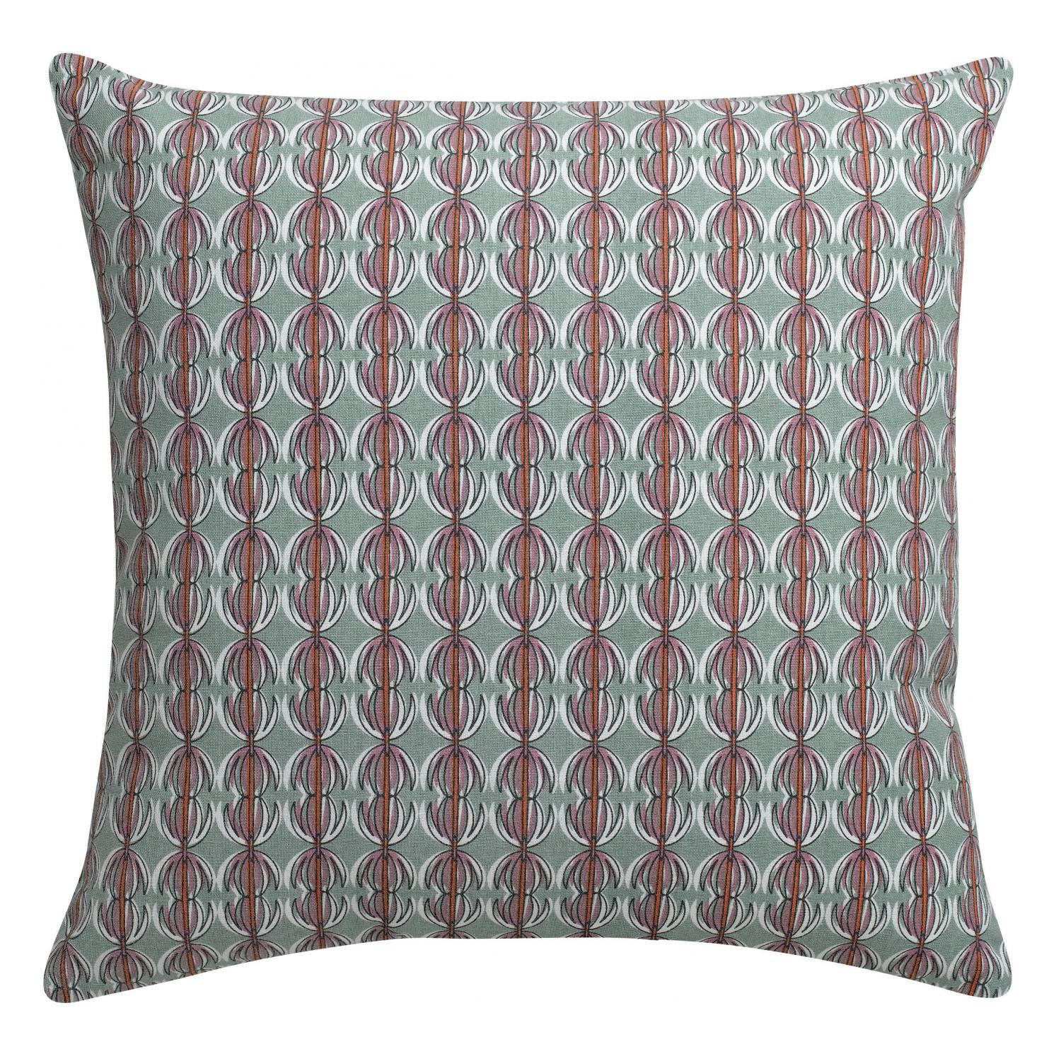 LALIT - Coussin  en coton sauge 45 x 45