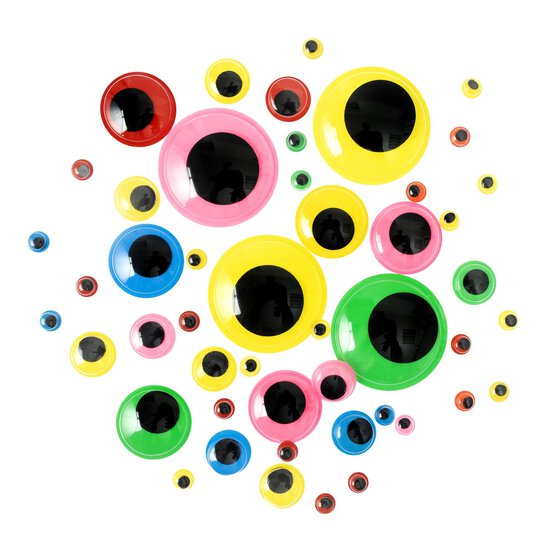 Assorted Neon Googly Eyes 100 Pack