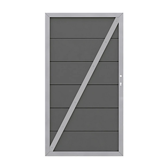 Tor »Design WPC Alu«, BxH: 98 x 180 cm, Holz-Polymer-Werkstoffe (WPC)
