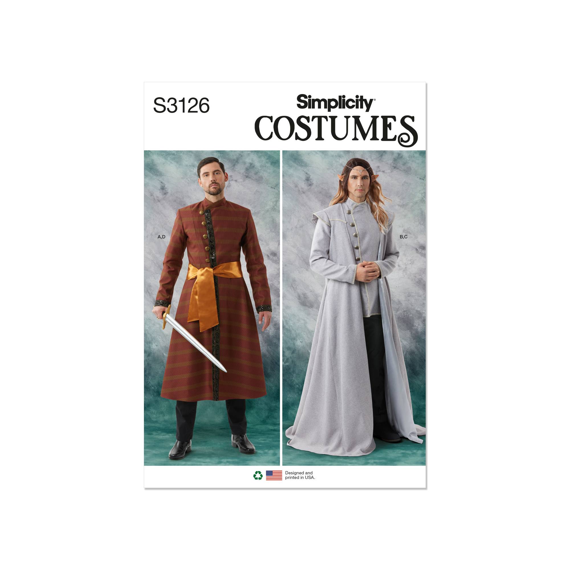 Simplicity Men’s Costume Sewing Pattern S3126 (44-52)