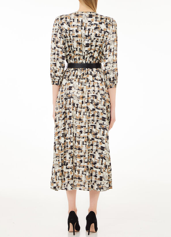 Abito in raso stampato