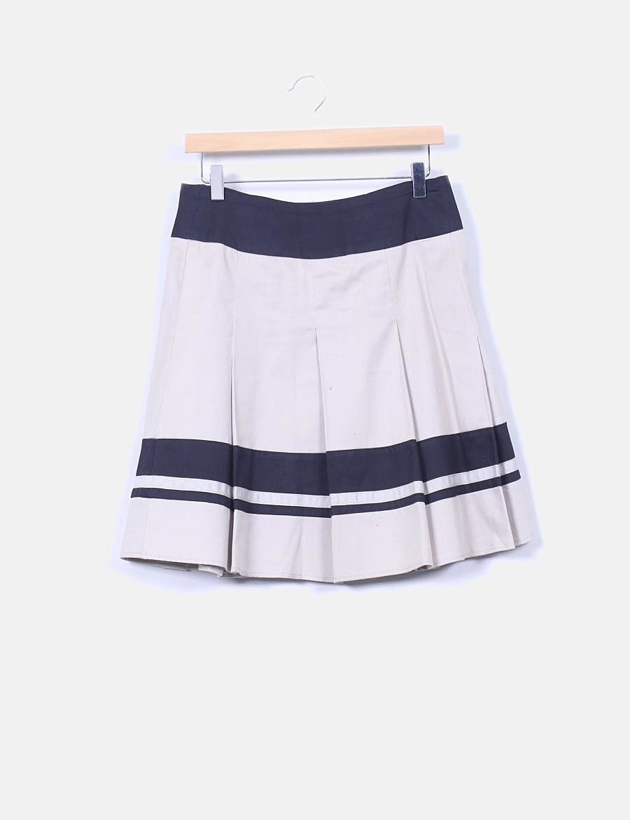 Camaïeu Two-tone midi skirt made of boards