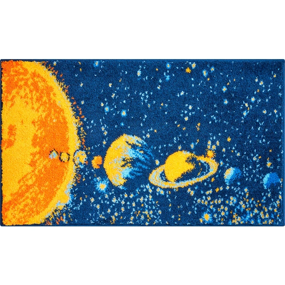 Badematte »Planets«, BxL: 60 x 90 cm, dunkelblau, aus 100% Polyacryl