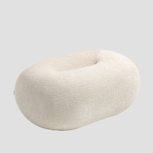 Pufa LUNCTA Ecru 82x52x34 cm HOMLA