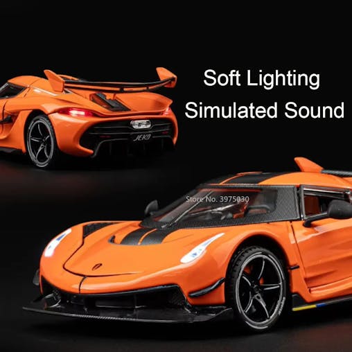 NNEOBA Scale Sports Car Diecast Model for Boys (Orange)