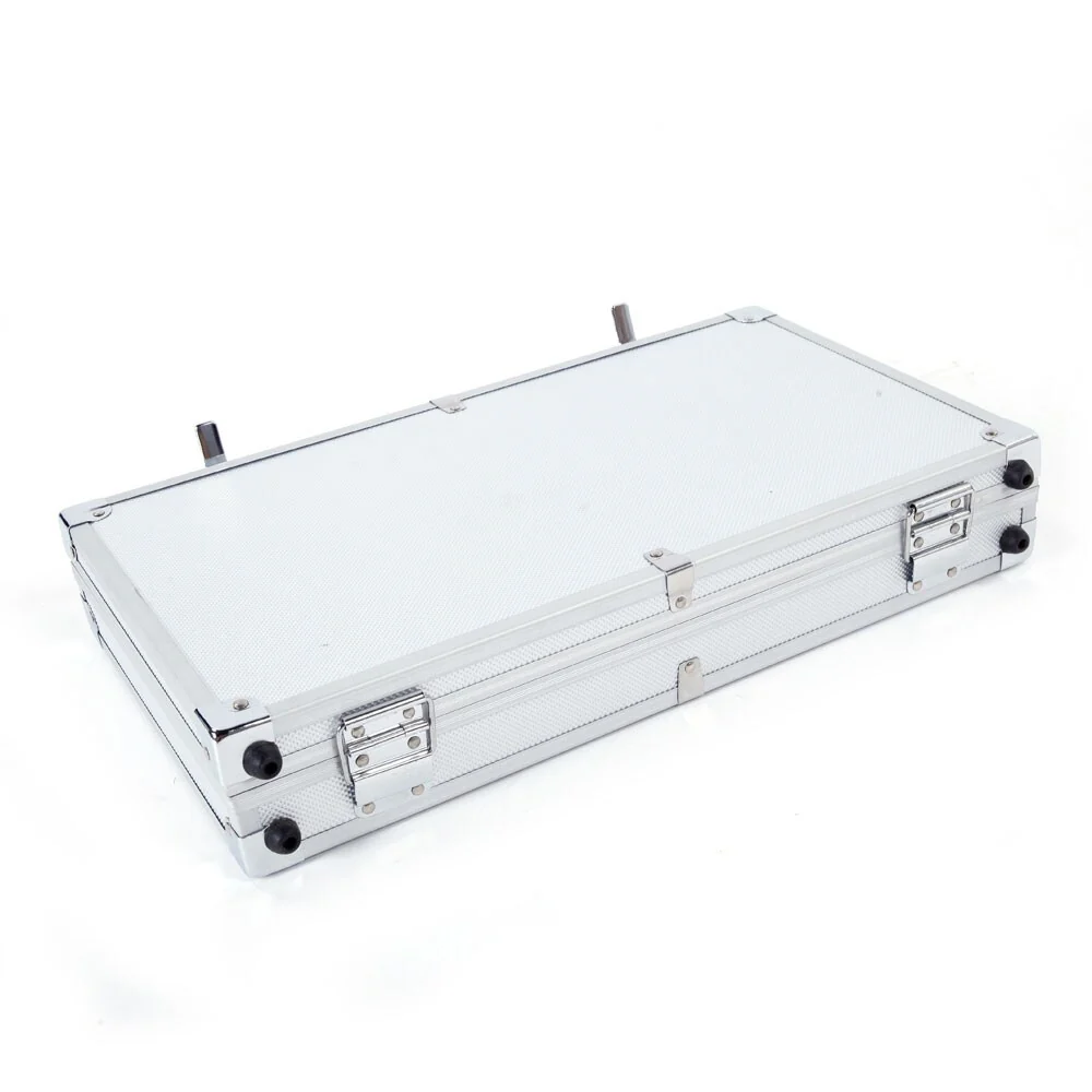 17 Aluminum HandGun Lock Box Hard Storage Carry Case Silver