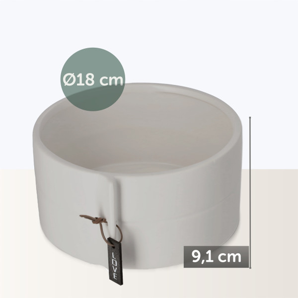Kadax Doniczka Ceramiczna 18x9cm Osłonka Szara