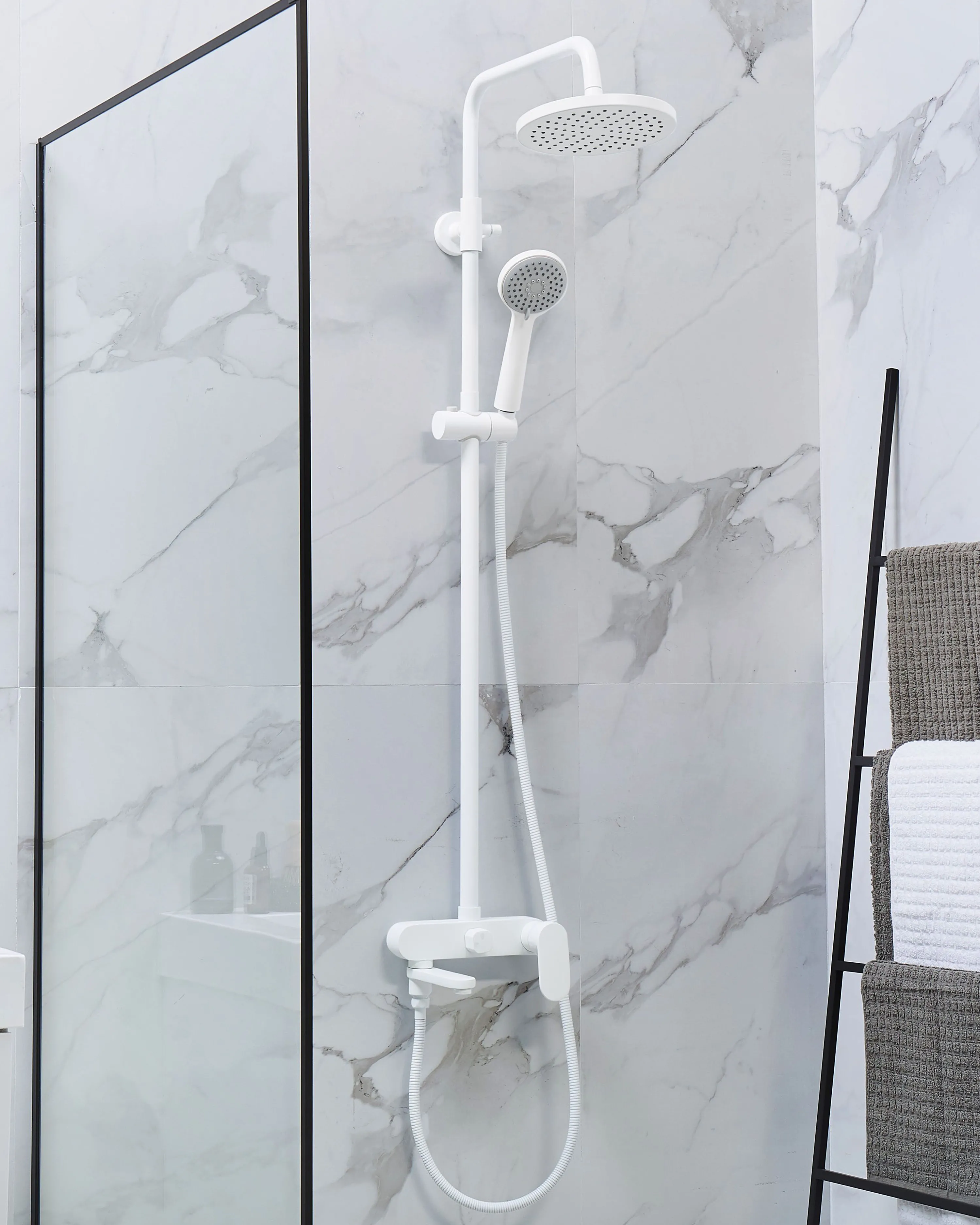 Mixer Shower Set with Rainshower GURARA White