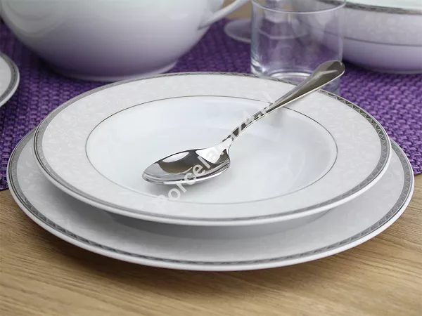 Serwis obiadowy na 12 osób (42 el.) Waza - Classic WA-99 Platyna