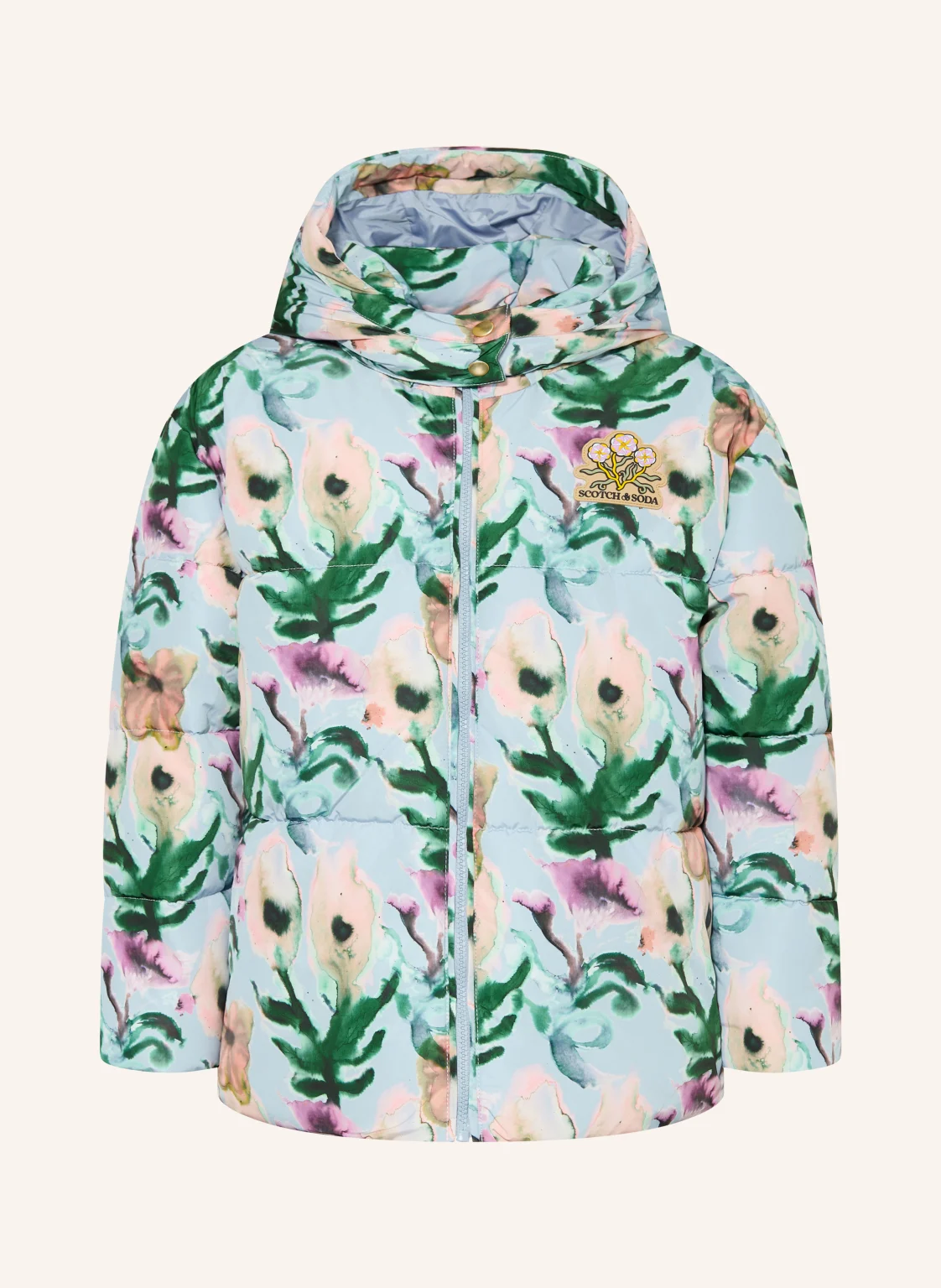 SCOTCH & SODA Steppjacke mit abnehmbarer Kapuze
