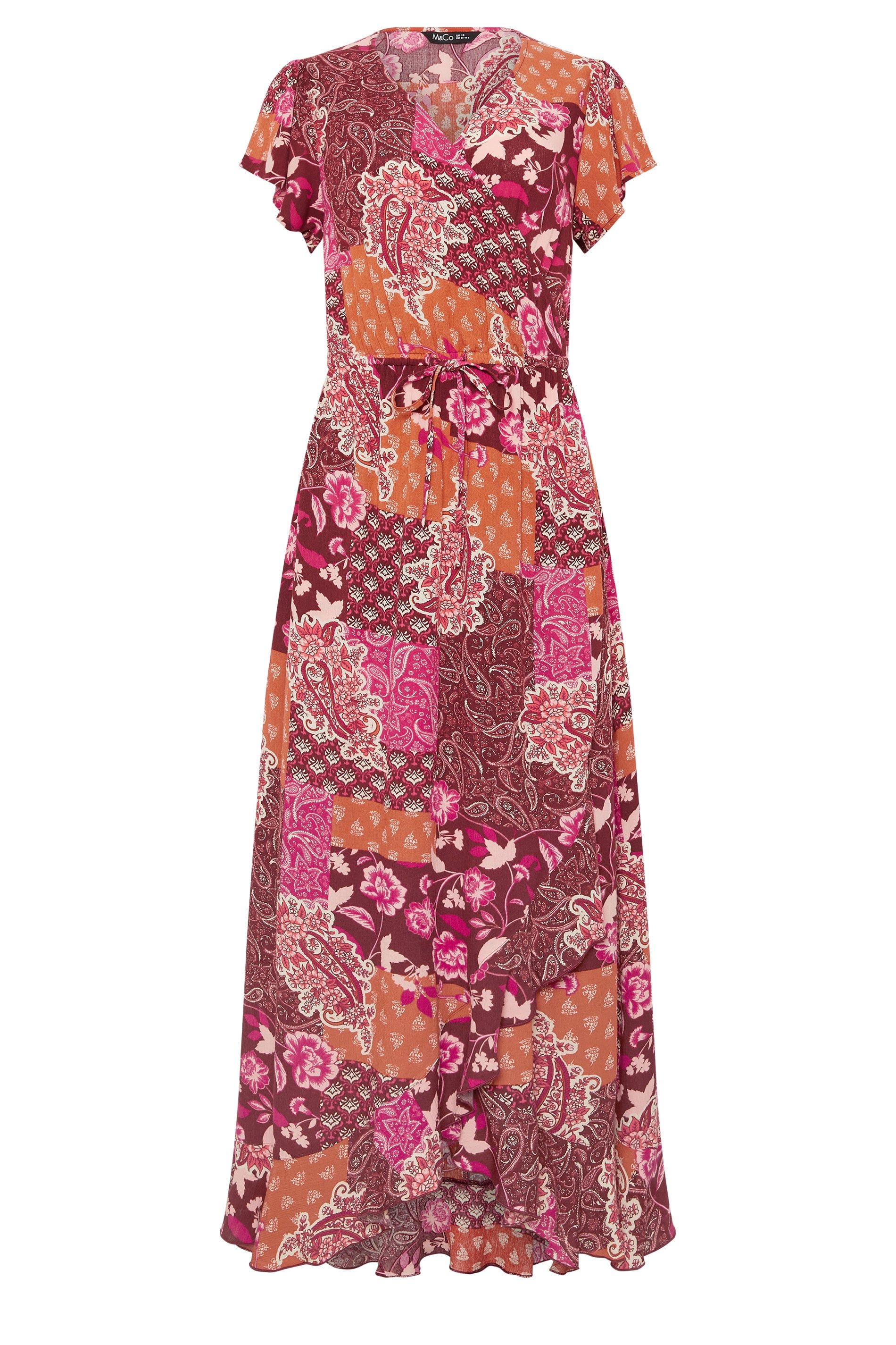 M&Co Printed Wrap Maxi Dress
