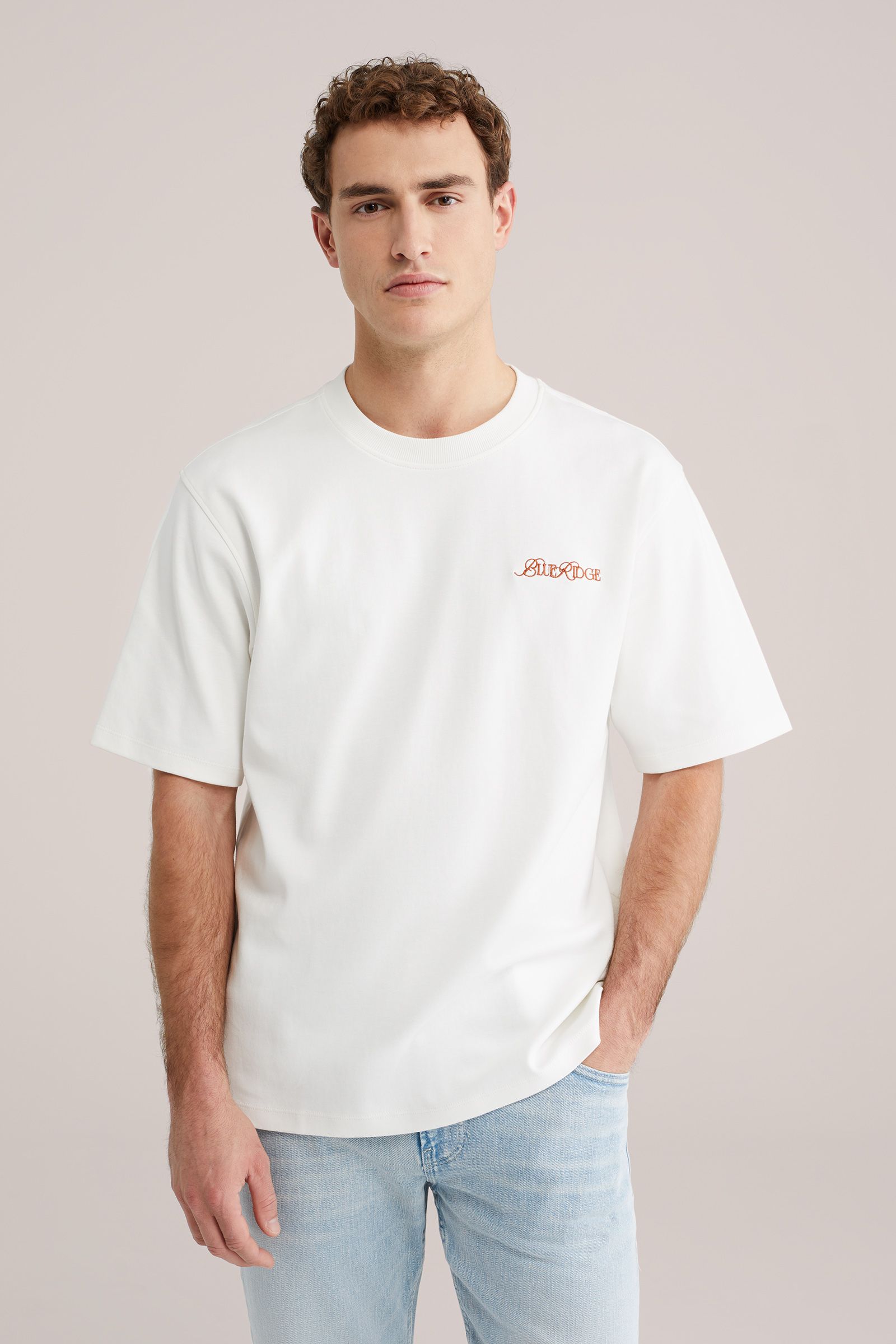 Heren Heavyweight loose fit T-shirt met embroidery