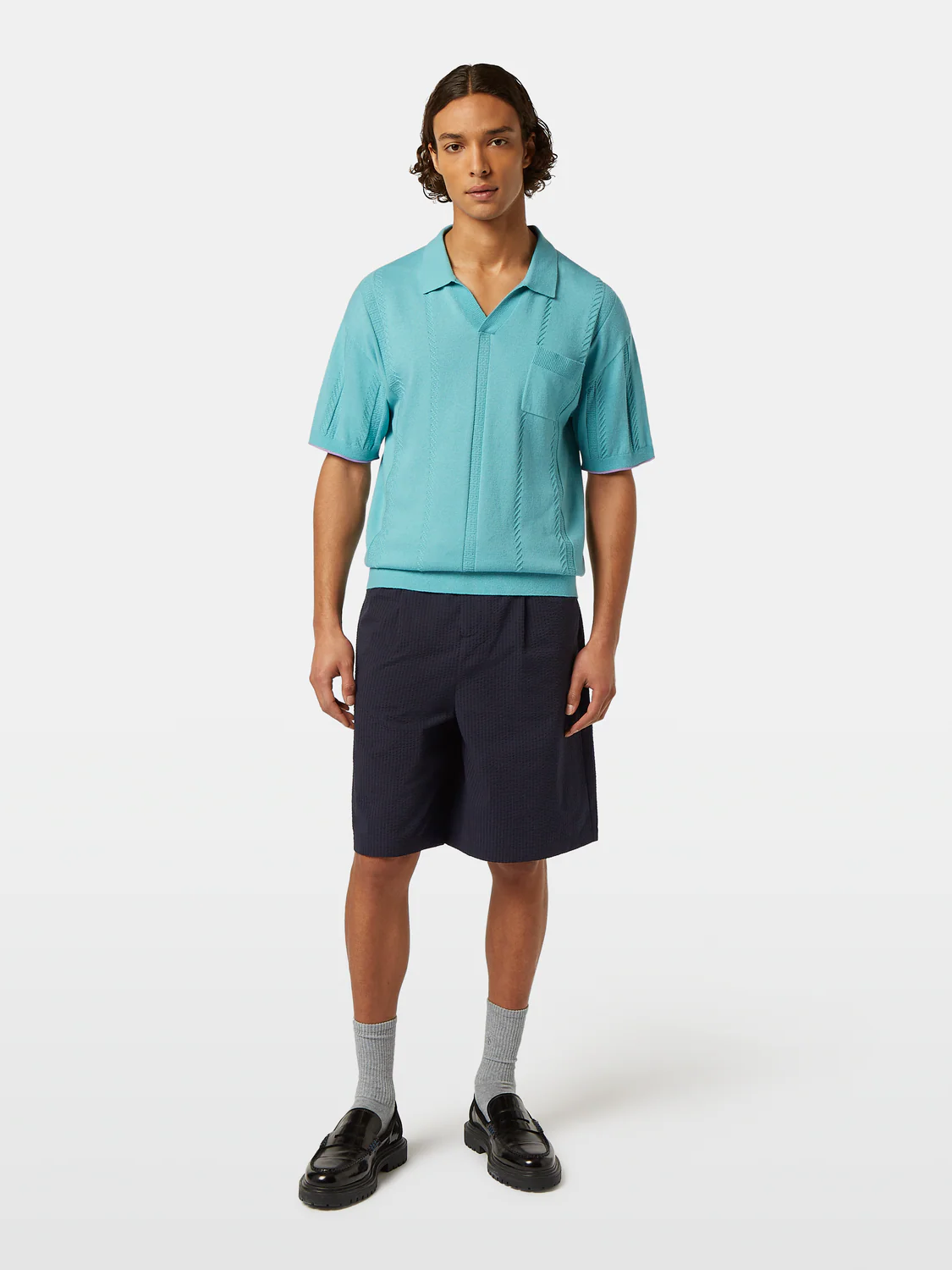 Relaxed Fit Knit Polo