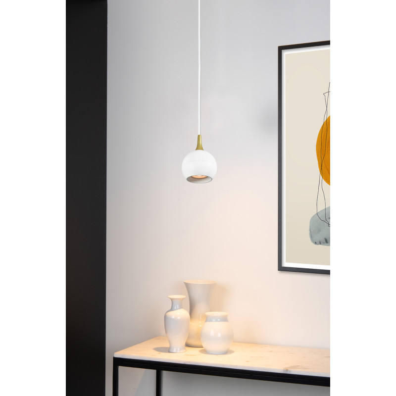 Suspension Favori blanche Ø 9 cm GU10 5 W LUCIDE