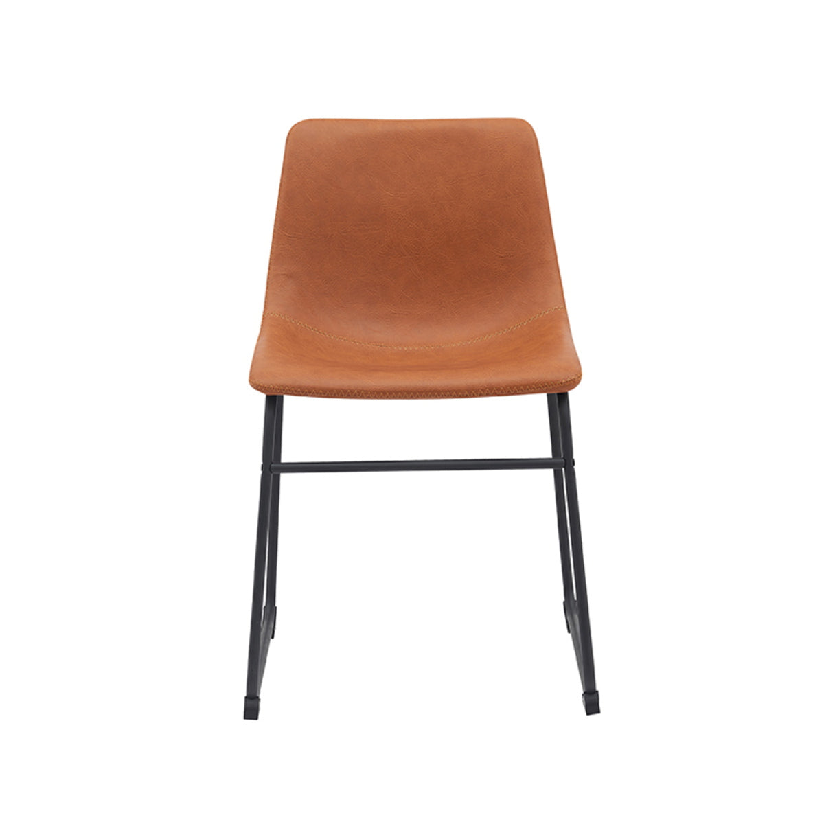 LABEL51 Eetkamerstoel Risto - Cognac PU-Leer - Set van 2