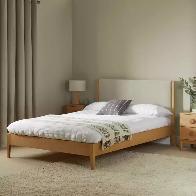 Habitat Loxley Double Wooden Bed Frame - Oak