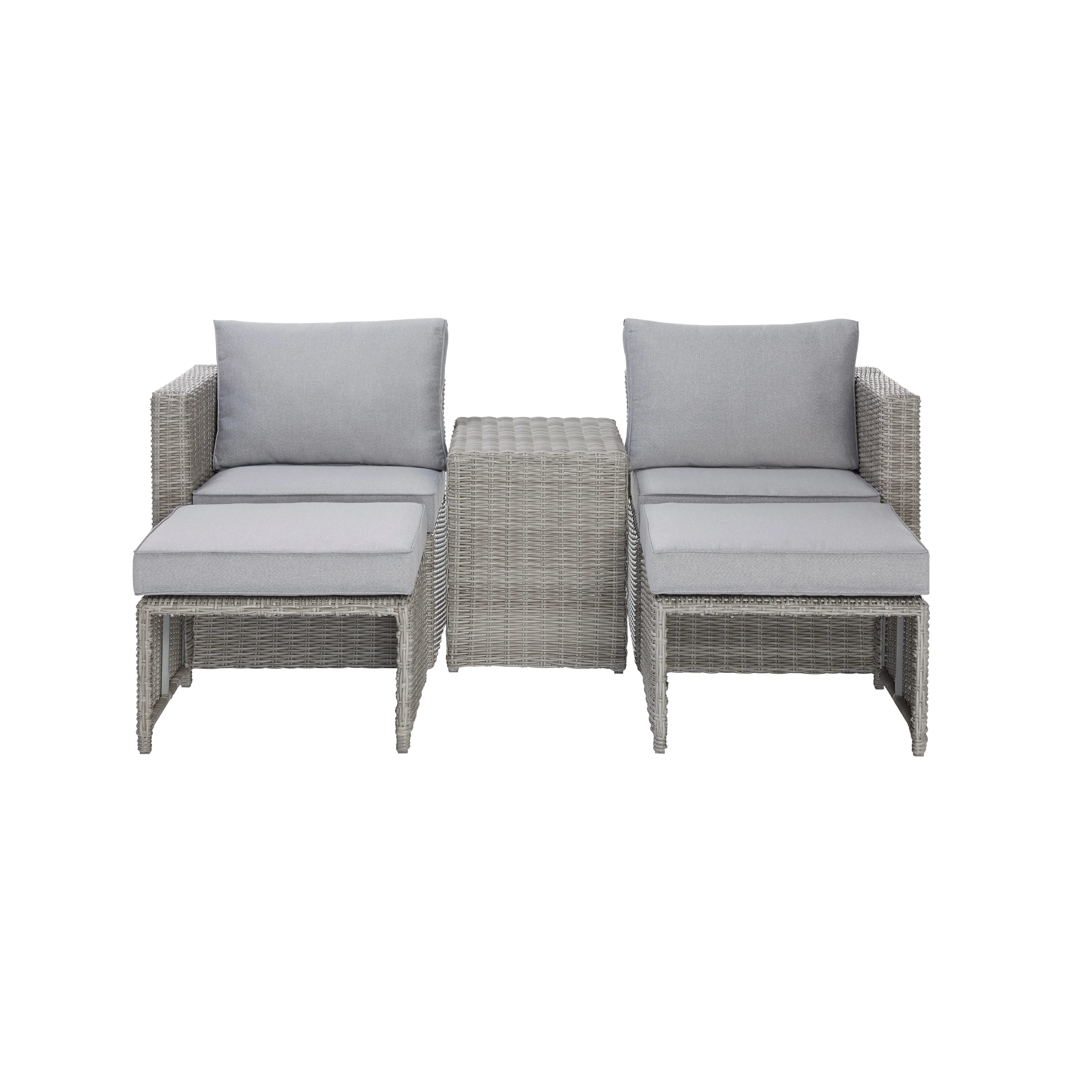 Malibu 5 Piece Outdoor Seating Set