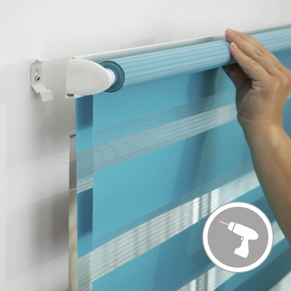 Duo-Rollo, ‎Klemmfix, B x L: 45 x 150 cm, Polyester, blau