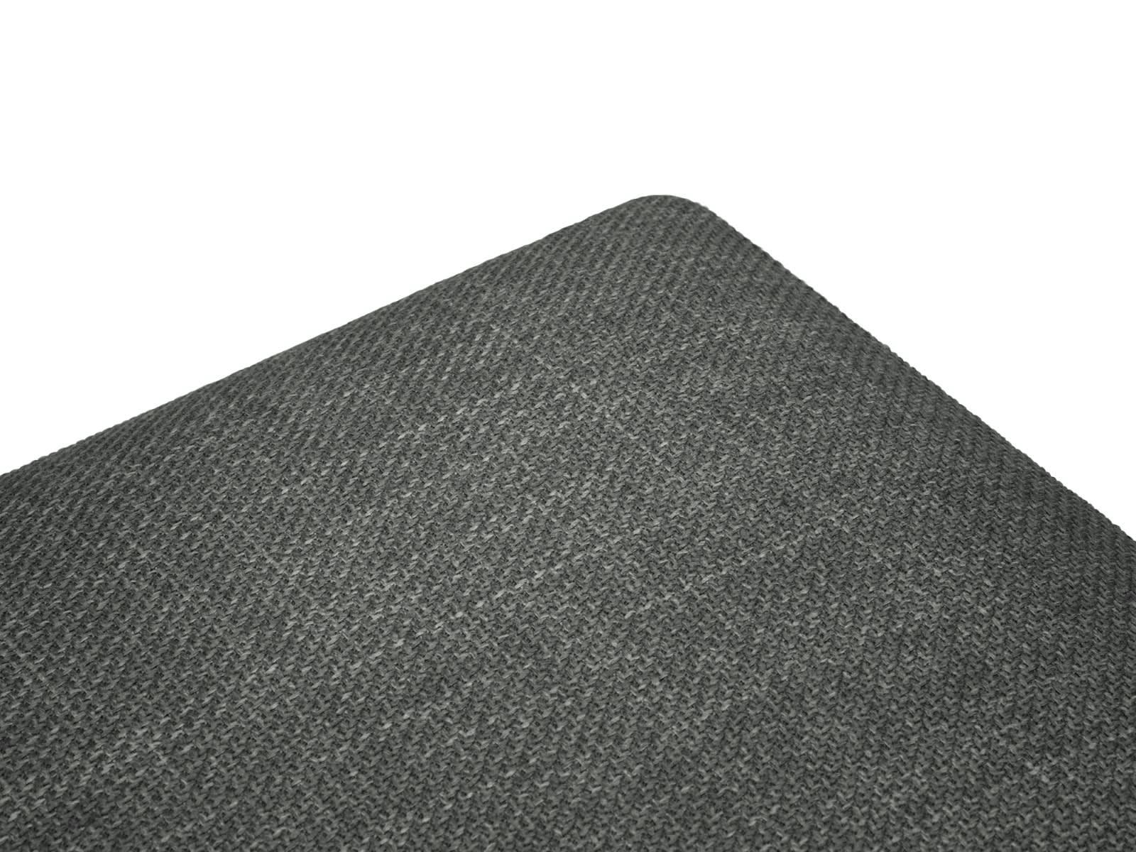 YANIS - Pouf Avec Coffre 1 place en Tissu Structurel Gris