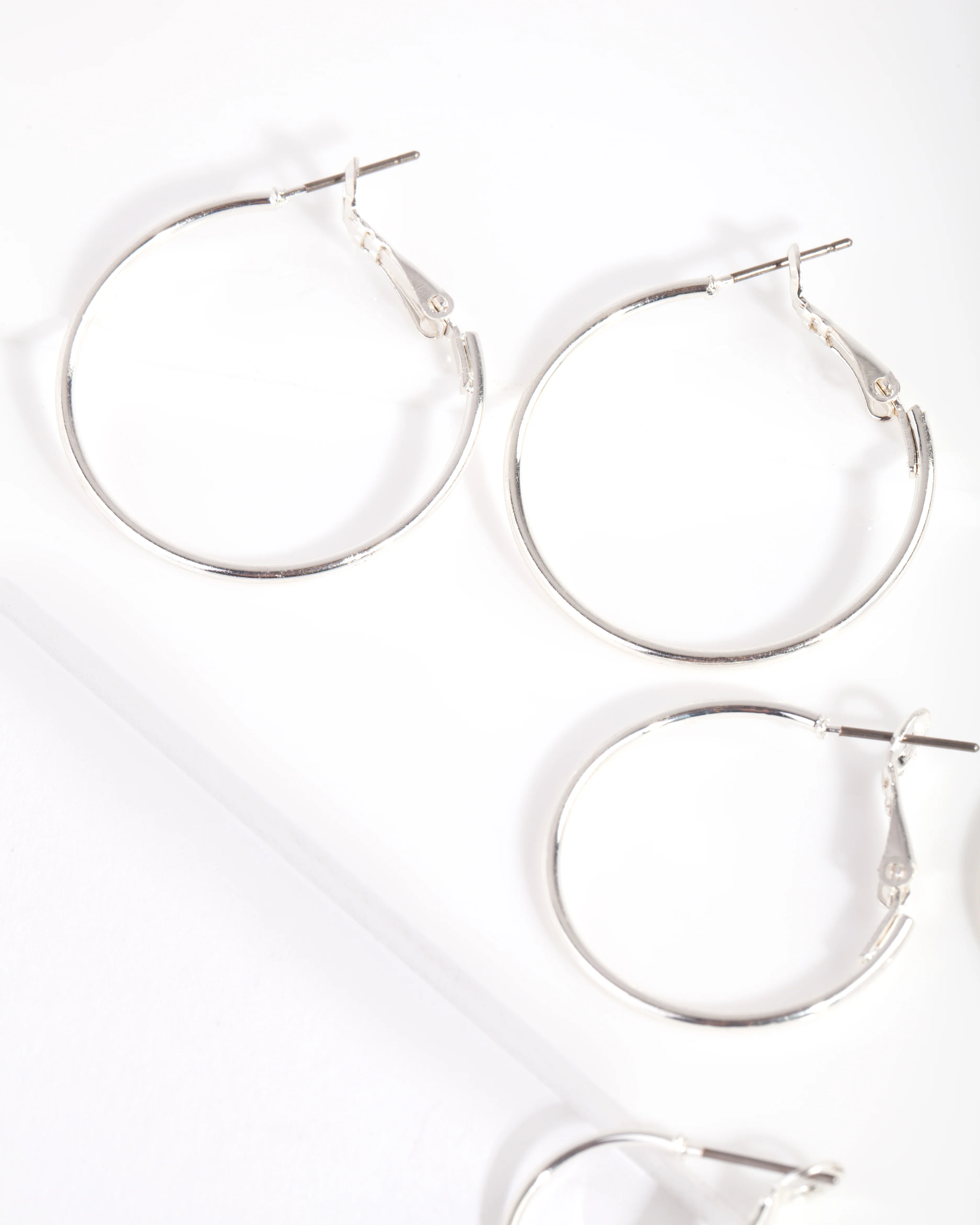 Silver Multi Size Hoop Earring Pack