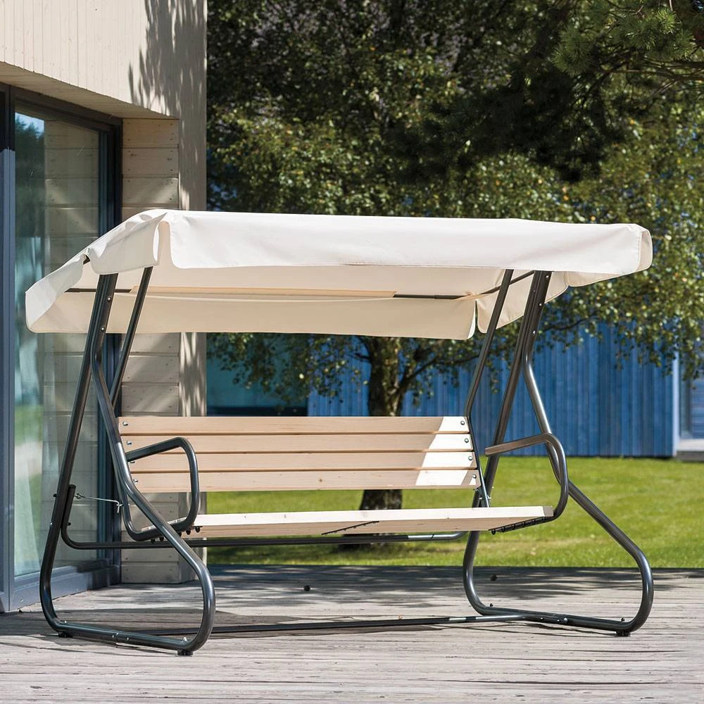 Garden swing with wooden seat Toledo