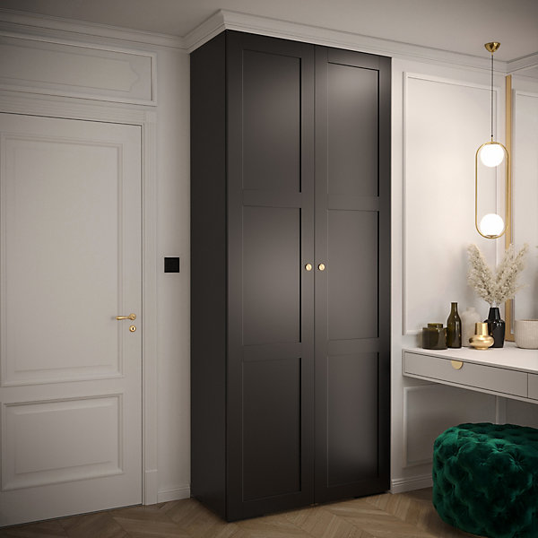 Armoire Manhattan Ryfel 10 a portes battantes H. 236,7 x L. 100 x P. 47, 2 portes