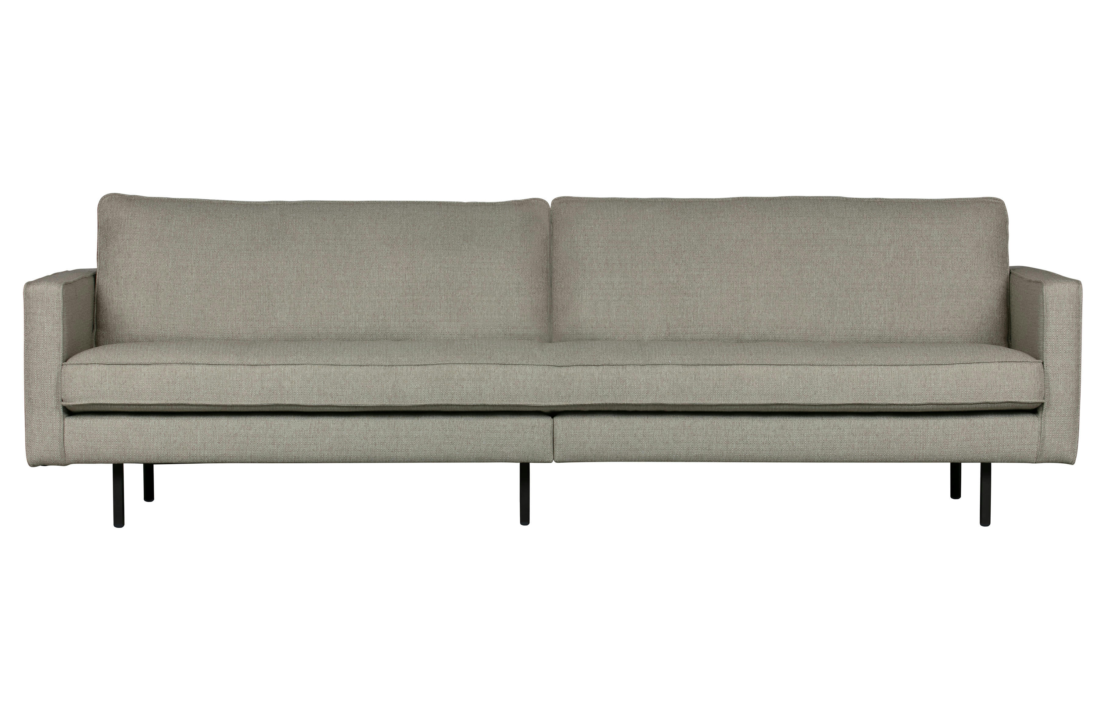 COLORADO - Canapé moderne 3 places en tissu gris ciment