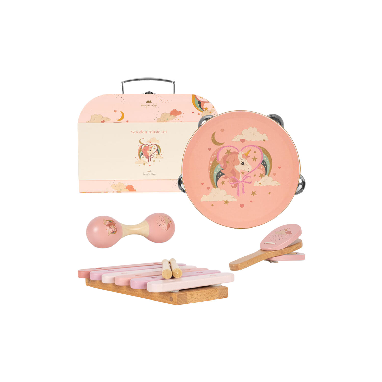 Wooden Music Set, rainbow mix