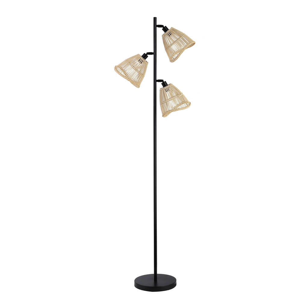 HOME DELUXE Vloerlamp van rotan FELIA - Beige