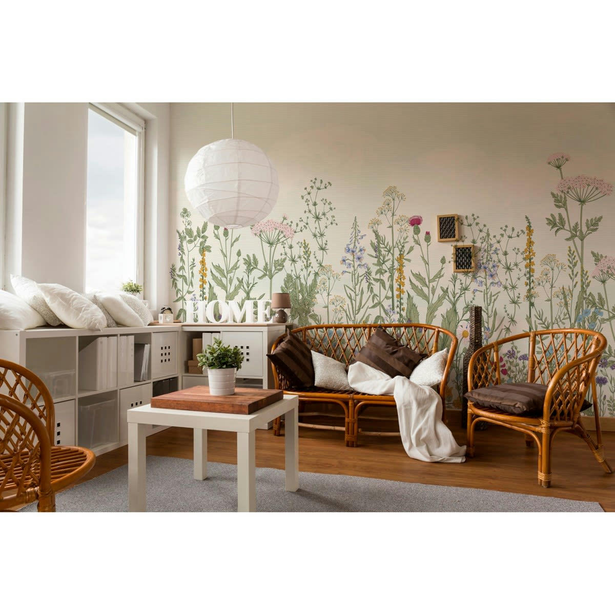 CENTAURÉE - Papier peint panoramique motif floral Multicolore 480x280cm