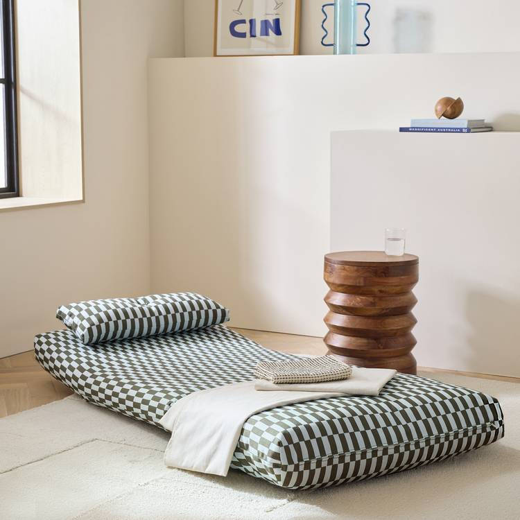 Habitat Lexi Single Fabric Chairbed - Blue & Green