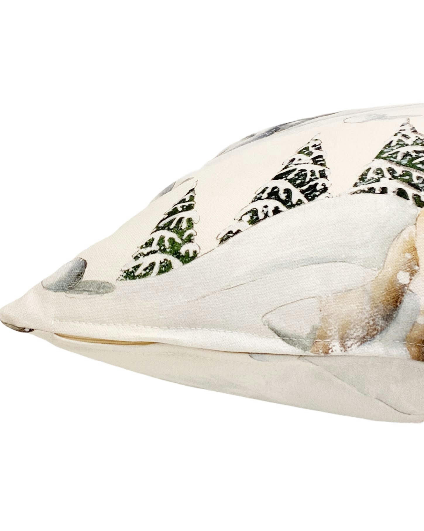 MONTESSORI - Coussin ourson de neige 100% coton multicolore 40x50 cm