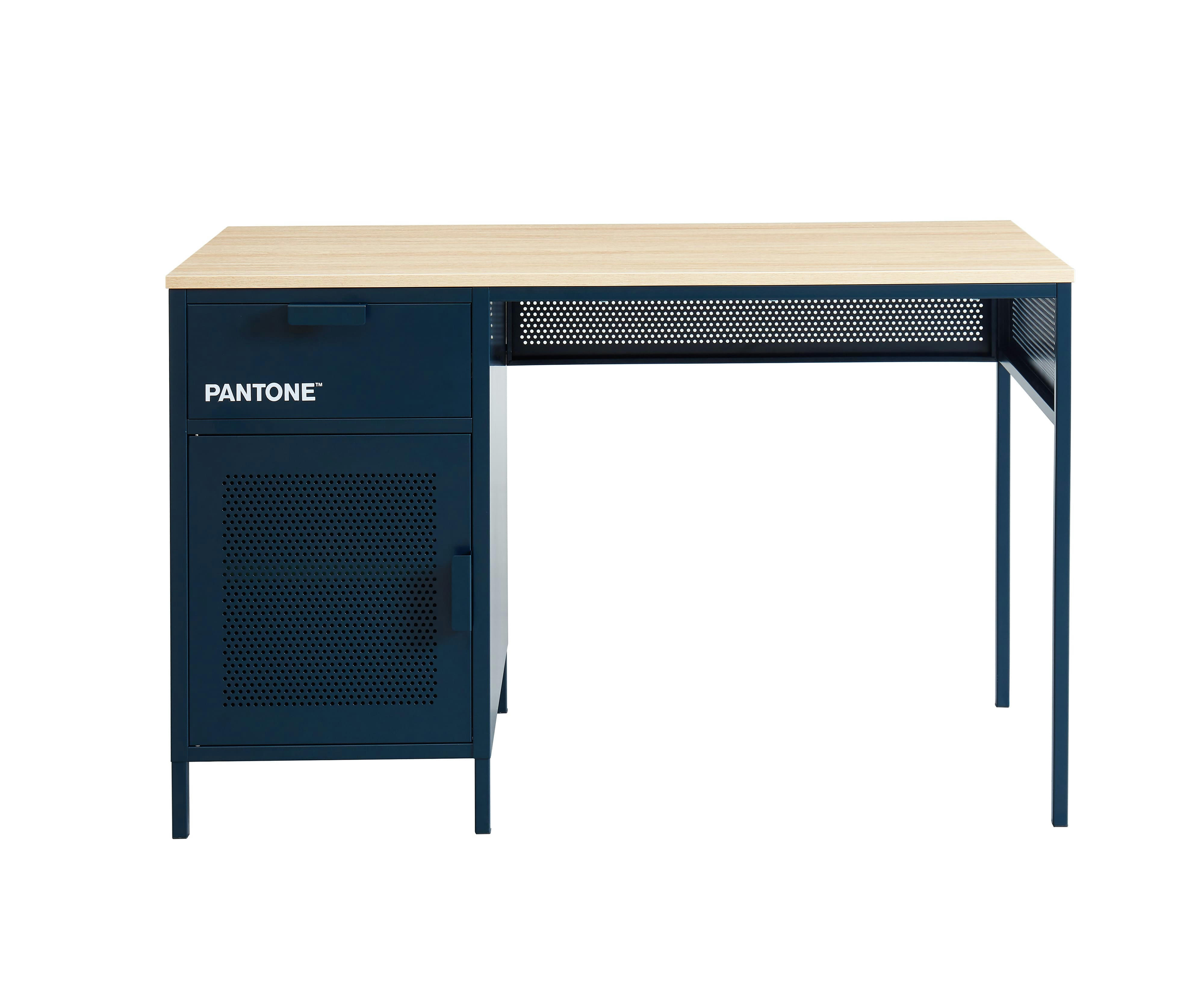 PANTONE - Bureau  métal bleu nuit 120cm