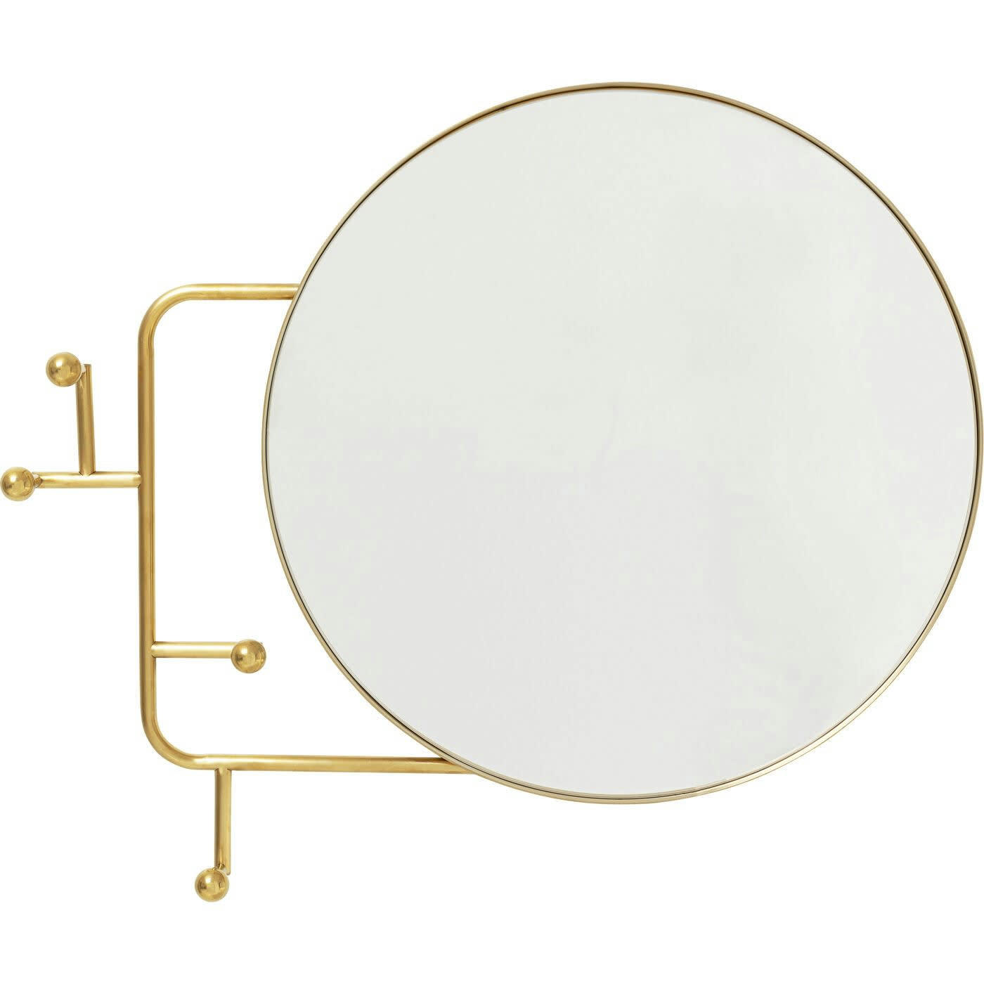 TRISTAN - Portemanteau miroir Tristan 65cm doré Kare Design